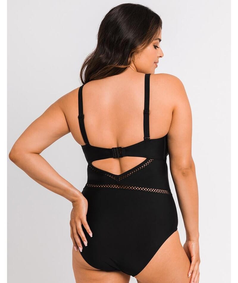 Curvy Kate First Class Plunge Swimsuit - Black Swim