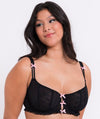 Curvy Kate Frill Me Balcony Bra - Black/Pink Bras