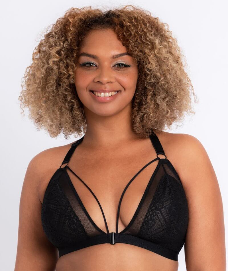 Lace High Neck Bralette Soft Bralette With Underwire Cups -  Canada