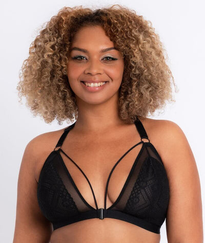 Curvy Kate Front and Centre Wire-free Bralette - Black - Curvy Bras