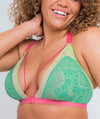 Curvy Kate Front and Centre Wire-free Bralette - Mint/Pink Green Bras