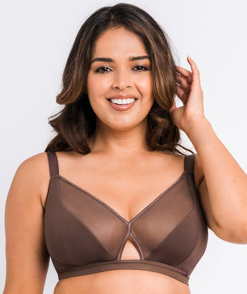 Curvy Kate Get Up and Chill Wire-free Bralette - Cocoa - Curvy Bras