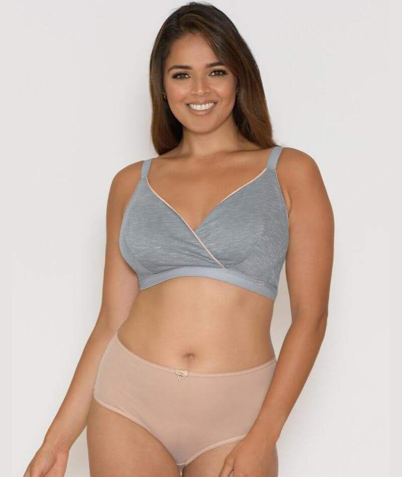 Curvy Kate In My Dreams Soft Cup Bralette - Grey/Peach Bras