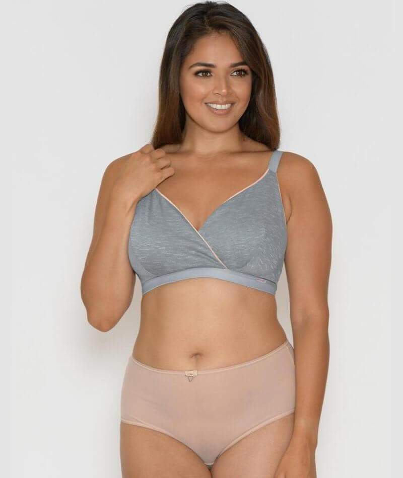 Curvy Kate In My Dreams Soft Cup Bralette - Grey/Peach Bras