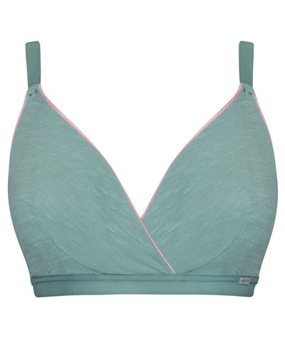 Curvy Kate In My Dreams Soft Cup Wire-free Bralette - Mint/Pink - Curvy Bras
