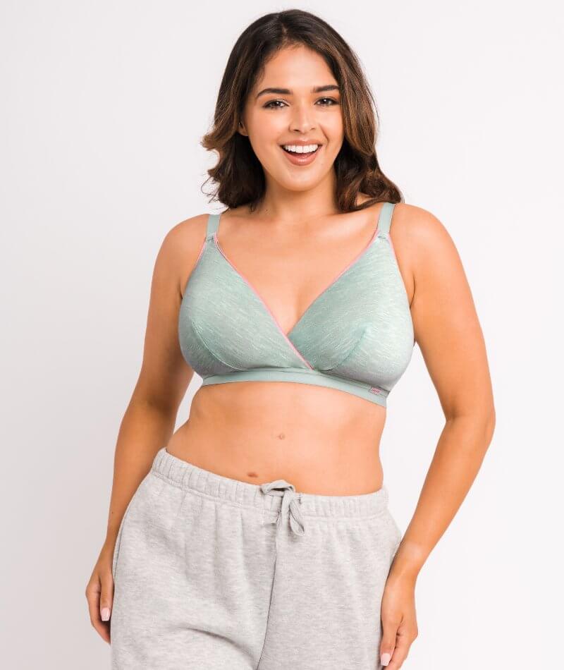 Curvy Kate In My Dreams Soft Cup Wire-free Bralette - Mint/Pink - Curvy Bras