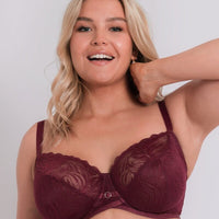 Curvy Kate Lace Daze Balcony Bra - Claret Red