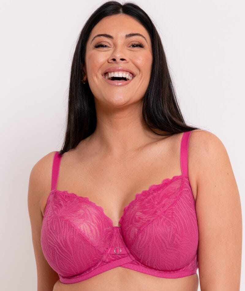 Curvy Kate Lace Daze Balcony Bra - Lipstick Pink Bras 