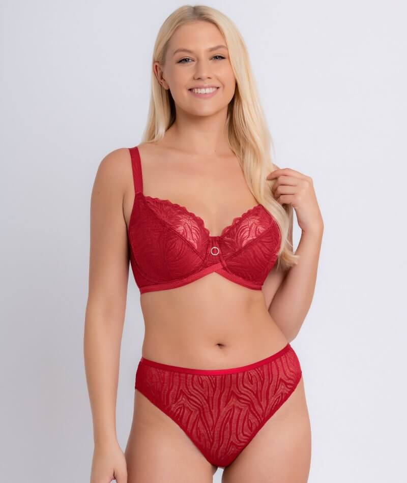 Curvy Kate Lace Daze Balcony Bra - Lipstick Red Bras
