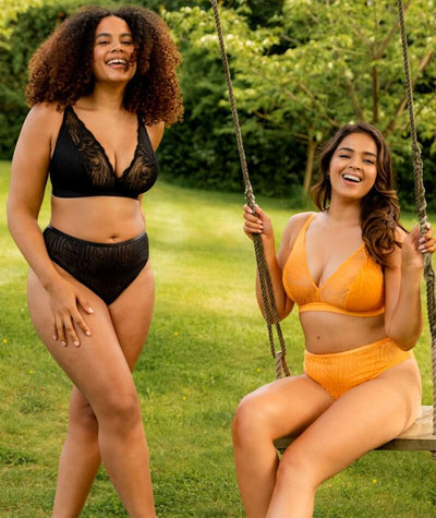 Curvy Kate Lace Daze Brazilian Brief - Black Knickers