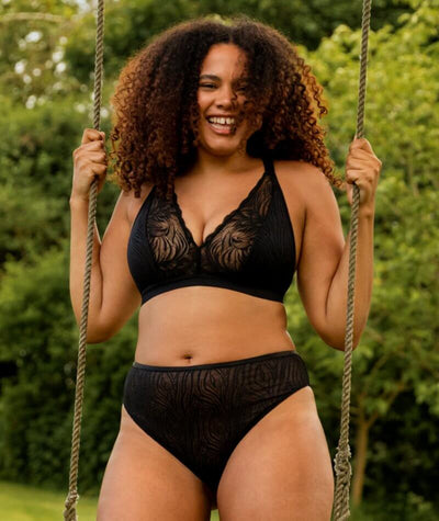 Curvy Kate Lace Daze Brazilian Brief - Black Knickers