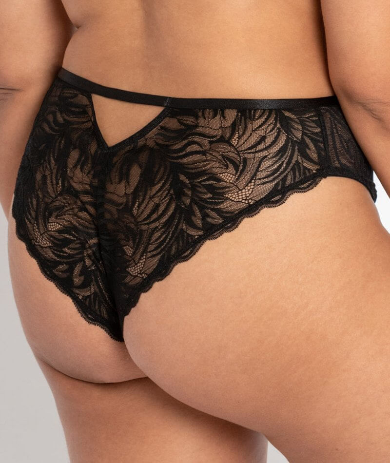 Curvy Kate Lace Daze Brazilian Brief - Black Knickers