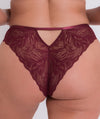 Curvy Kate Lace Daze Brazilian Brief - Claret Red Knickers