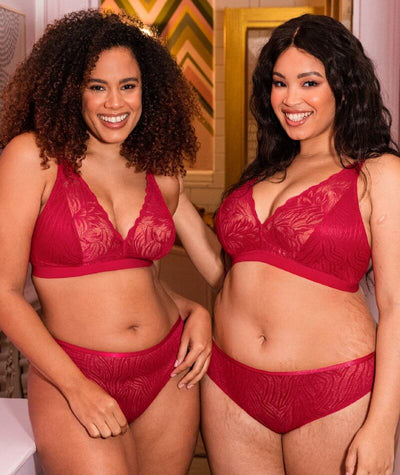 Curvy Kate Lace Daze Brazilian Brief - Lipstick Red Knickers