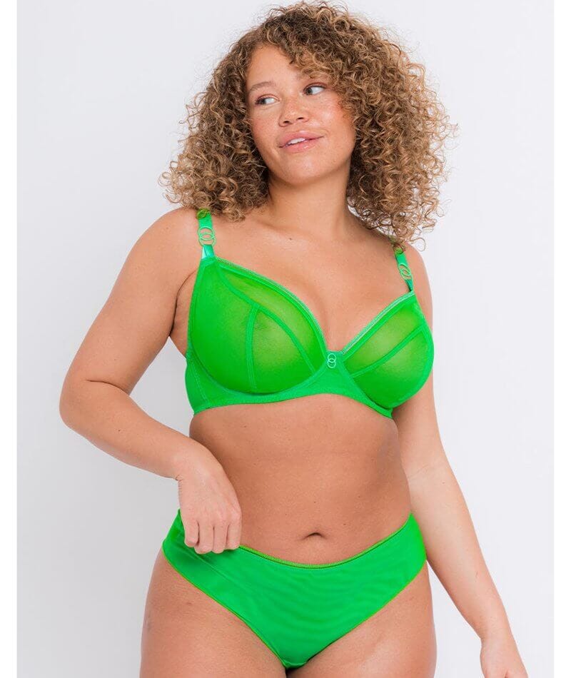 Curvy Kate Lifestyle Plunge Bra Green Curvy Bras
