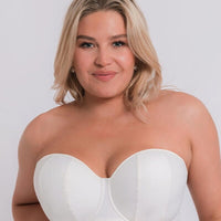 Curvy Kate Luxe Strapless Basque Ivory - ShopperBoard