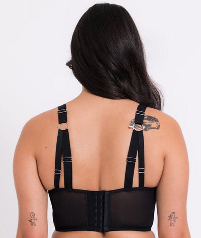 Curvy Kate Non-Stop Superplunge Longline Bra - Black/Pink Bras