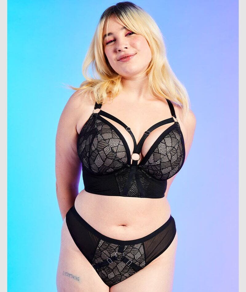 Curvy Kate Non-Stop Superplunge Longline Bra Black Pink – Brastop US