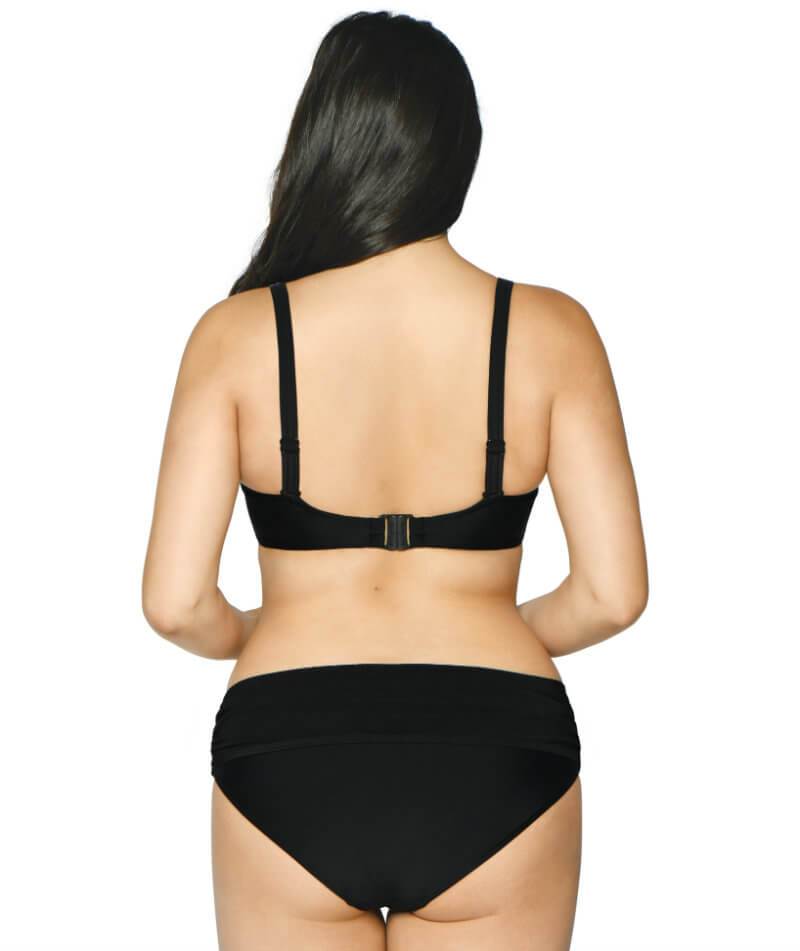 Curvy Kate Sheer Class Deep Foldover Brief - Black Swim