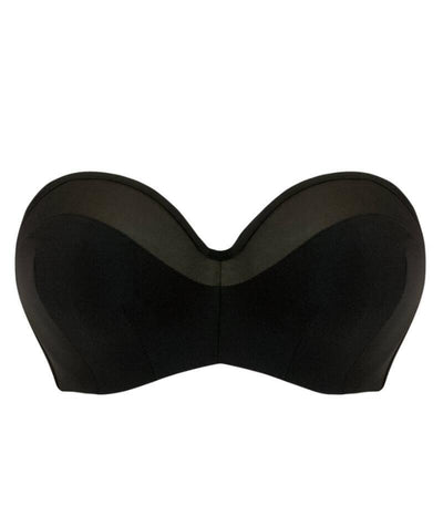 Curvy Kate Sheer Class Bandeau Bikini Top - Black Swim