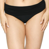Curvy Kate Sheer Class Deep Foldover Brief - Black