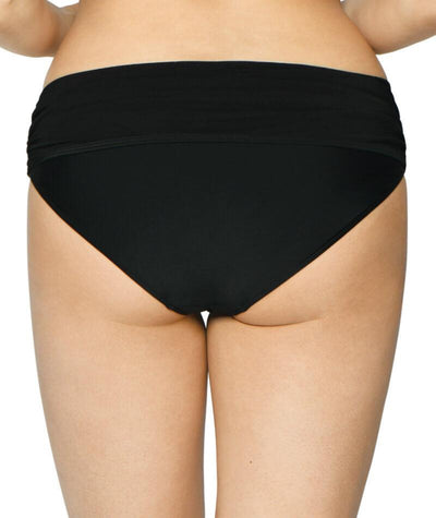 Curvy Kate Sheer Class Deep Foldover Brief - Black Swim