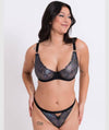 Curvy Kate Stand Out Scooped Plunge Bra - Black Sparkle Bras