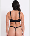 Curvy Kate Stand Out Thong - Black Sparkle Knickers