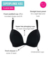 Curvy Kate Superplunge Kiss Padded Plunge Bra - Black Bras