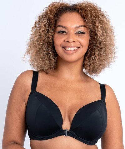 Curvy Kate Superplunge Kiss Padded Plunge Bra - Black - Curvy Bras