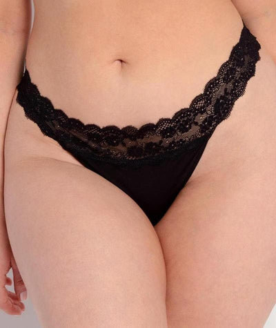 Curvy Kate Twice the Fun Reversible Thong - Black/Pink Knickers