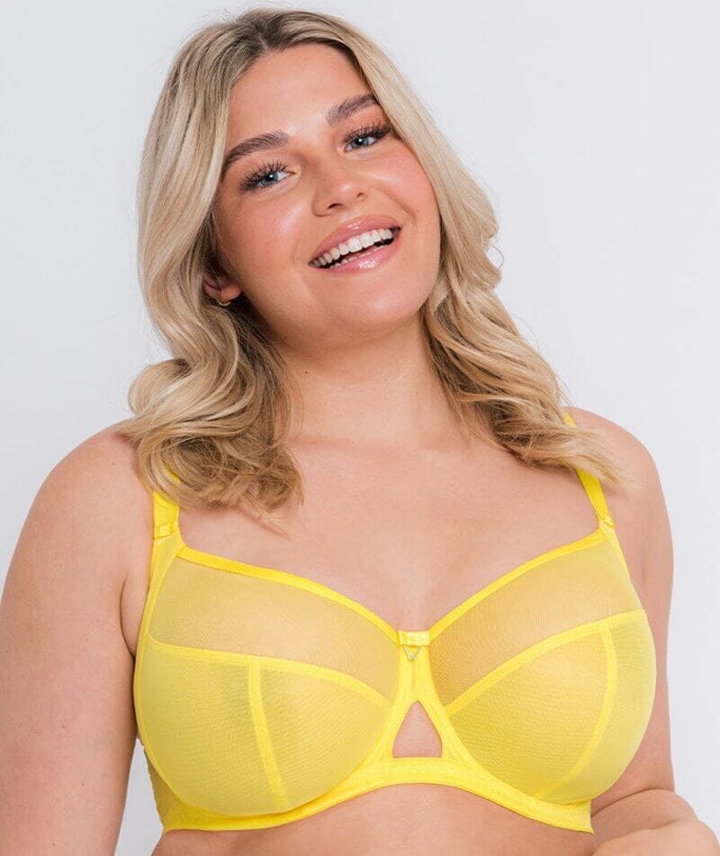 off white yellow bra