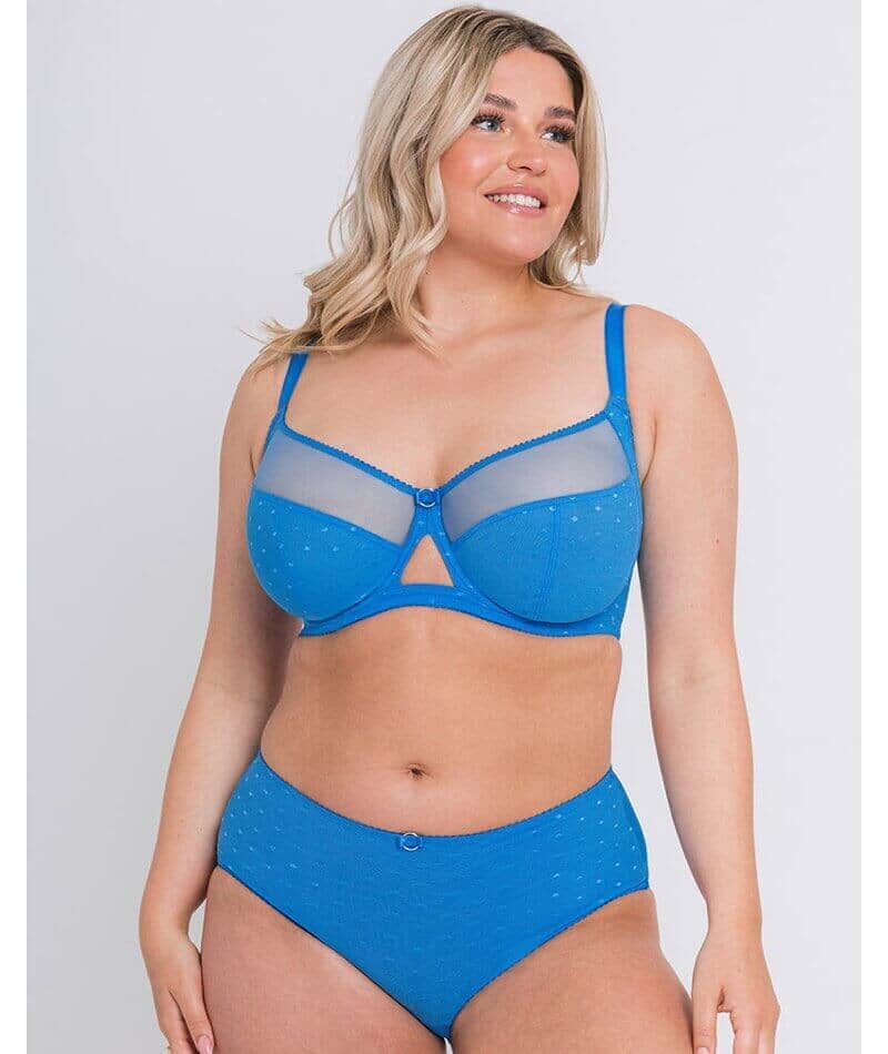 Curvy Kate Victory Polka Balcony Bra - Blue Bras