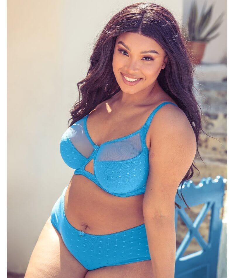 Curvy Kate Victory Polka Balcony Bra - Blue Bras