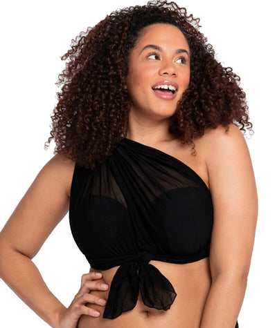 Curvy Kate Wrapsody Bandeau Bikini Top - Black - Curvy Bras