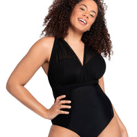 Curvy Kate Wrapsody Bandeau One Piece Swimsuit - Black