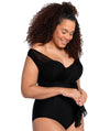 Curvy Kate Wrapsody Bandeau One Piece Swimsuit - Black Swim