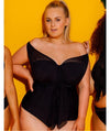 Curvy Kate Wrapsody Bandeau One Piece Swimsuit - Black Swim