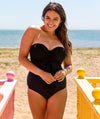 Curvy Kate Wrapsody Bandeau One Piece Swimsuit - Black Swim
