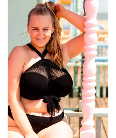 Curvy Kate Wrapsody Bandeau One Piece Swimsuit - Black Swim