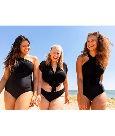 Curvy Kate Wrapsody Bandeau One Piece Swimsuit - Black Swim