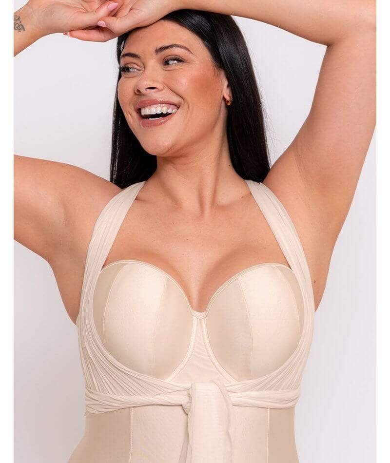 Curvy Kate Wrapsody Bandeau Swimsuit - Oyster Swim