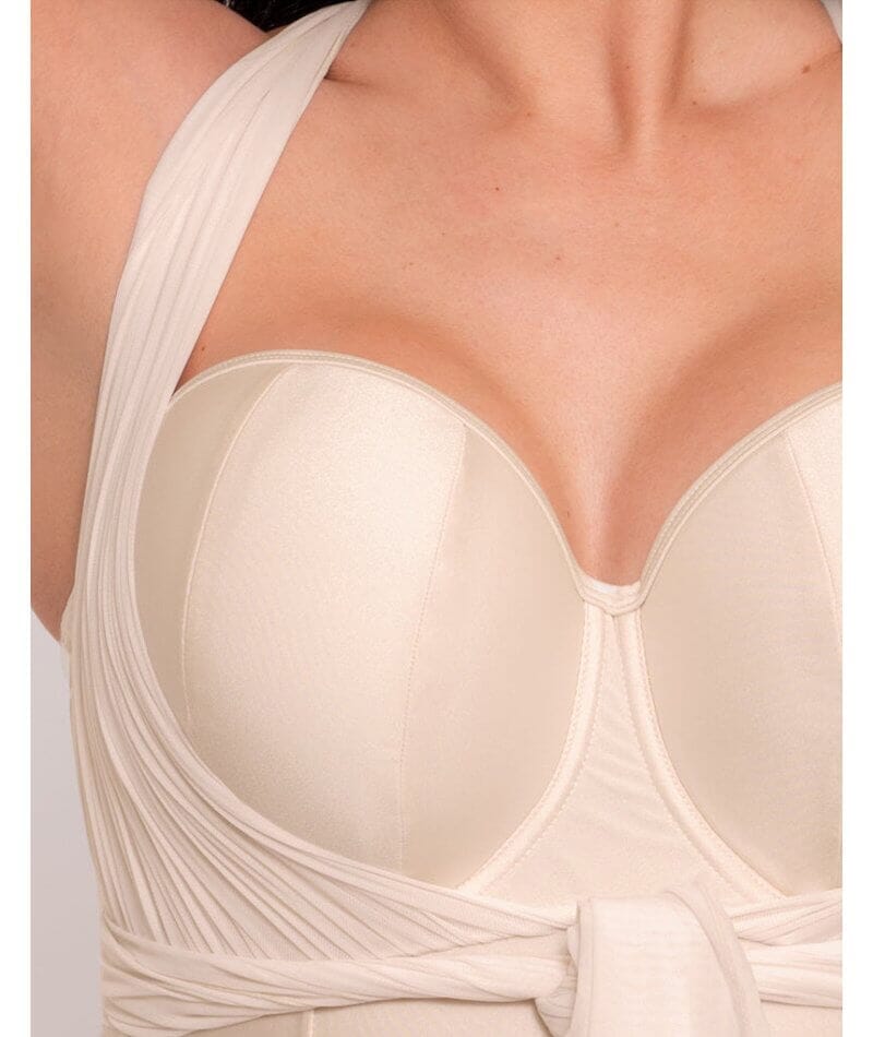 Curvy Kate Wrapsody Bandeau Swimsuit - Oyster Swim