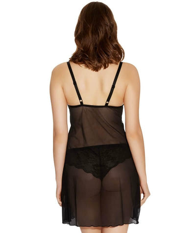 Freya Fancies D-G Cup Sheer Chemise Dress - Black Bras