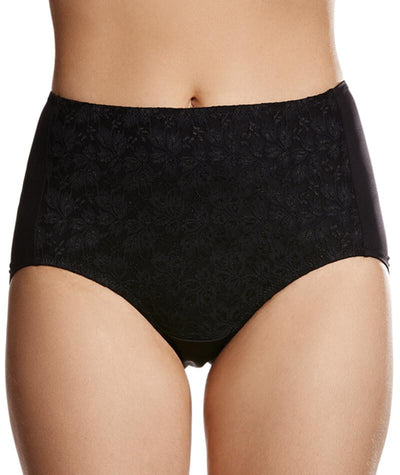Jockey No Ride Up Microfibre and Lace Full Brief - Black Knickers 5