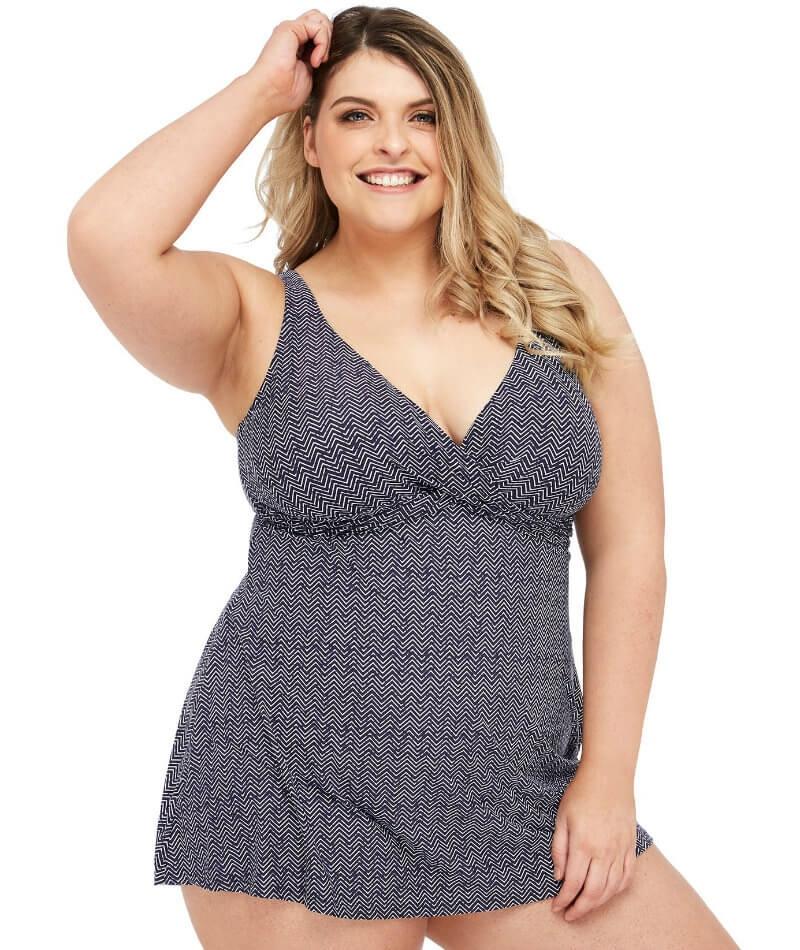 Artesands Zig Zag Delacroix Cross Over D-G Cup Swimdress - Navy Swim