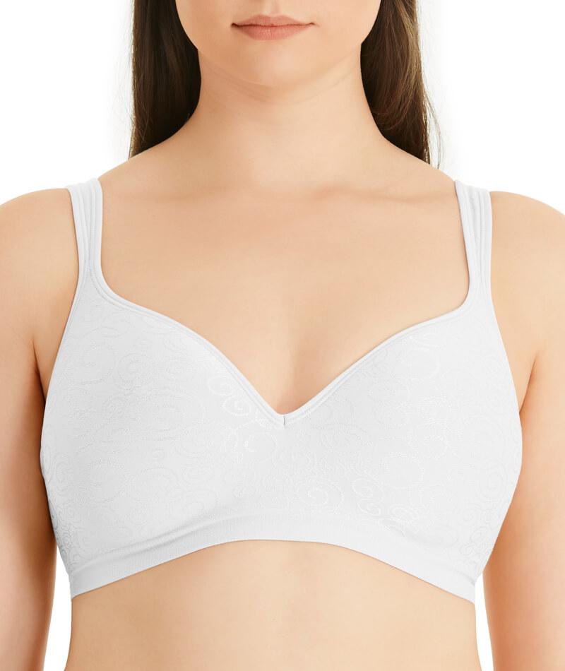 Playtex Comfort Revolution Swirl Wire-free Bra - White Swirl - Curvy Bras