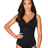 Sea Level Essentials Cross Front B-DD Cup One Piece Swimsuit - Black