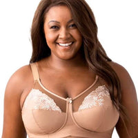 Elila Embroidered Wire-free Bra - Mocha