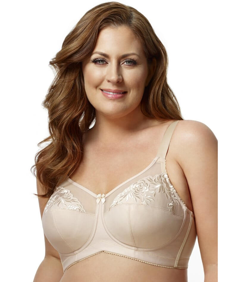 Elila Embroidered Non-Underwired Bra - Nude Bras 36A Nude